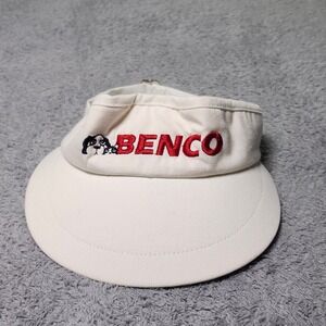 Texace OS Visor White Benco Embroidered Adjustable Vintage Made in USA